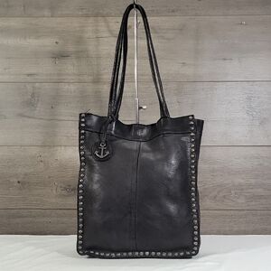 Harbour 2Nd Black Studded Leather Tote Shoulder Bag
